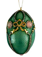 Vivian Alexander Jemstone & Silver Easter Egg Ornaments 