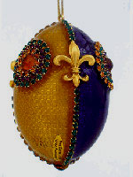 Vivian Alexander Jemstone & Silver Easter Egg Ornaments 