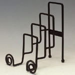 Plate Stands:  Three-Plate Wrought Iron Rising Step Stand