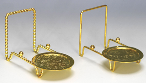 Cups and Saucers:  Brass Cup & Plate Stand