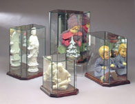 Doll & Figurine Wood & Glass Display Case