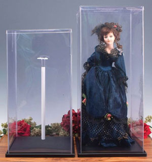 Plastic Doll Case With Stand for Large Dolls - Plastic Display Case:  Doll Cover / Case  for Large Dolls