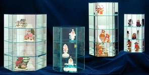 Hexagon Glass Display Cabinet