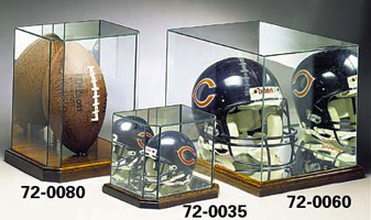  Football Glass and Wood Display Case
