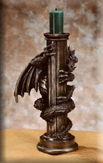 Dragon Candle Stick - Medieval Dragon Candle Holder