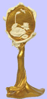 Art Nouveau Hand Mirror