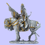 Medieval Knights In Armor On Horses