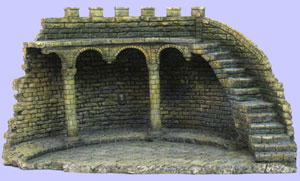 Medieval Knights Display Stand - Castle Wall