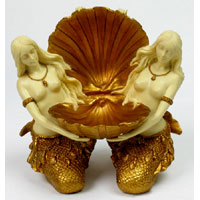 Art Nouveau Twin Mermaid Jewelry Tray