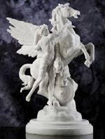 Perseus & Pegasus with Medusa  Statue  - Emile Louis Picault