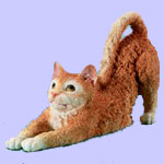 Selkirk Rex Figurine - Domestic Thoroughbred Cat
