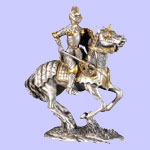 Medieval Knights In Armor On Horses