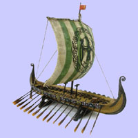 Viking Long Ship - Viking Warrior Figurines