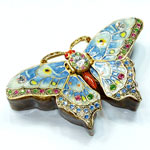 Jeweled Butterfly Trinket Box