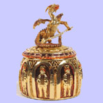 Baau - Serpent of Fire - Pewter Dragon Trinket Box