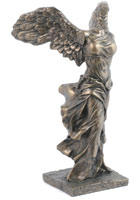 Bronze Nike of Sanothrace Statue  - Winged Victory Statue - Louvre Museum Paris