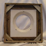 Rustic Natural Wood Plate Frame With Barb Wire