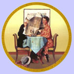 The Morning News  -  Norman Rockwell Plate