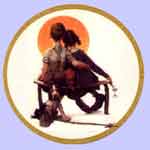 The Little Spooners  -  Norman Rockwell Plate