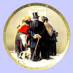 The Stock Exchange  -  Norman Rockwell Plate
