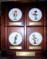 Original Hummel 4-Plate Frame custom made for The Little Music Maker Series Plates - Sister Berta Hummel