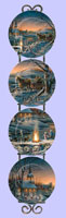 Sharing The Evening Mini Plates - Terry Redlin