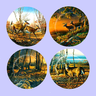 Terry Redlin - White Tail Deer Mini Plates