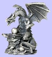 Pewter Dragon w/ Orb
