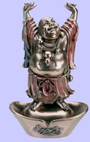 Happy Buddha on Nugget Buddha Figurines & Statues