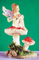 Mushroom Fairy Figurine