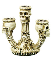 Ossuary Skeleton Triple Candlehoder