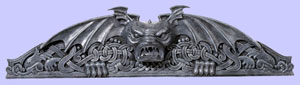 Gargoyle Wall Pediment