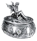 Reclining Fairie Pewter Box