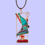 Crowned Horus Pendant/Brooch Costume Jewelry