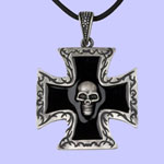 Black Cross Skull Pendant Costume Jewelry