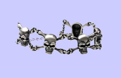 Skull & Cross Bones Bracelet Costume Jewelry
