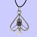Spade Skull Pendant Costume Jewelry