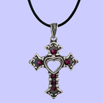 Heart Cross Pendant Costume Jewelry