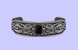 Black Crystal Celtic Bracelet Costume Jewelry
