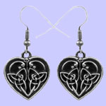 Celtic Heart Earrings Costume Jewelry