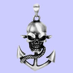Skull Anchor Pendant Costume Jewelry