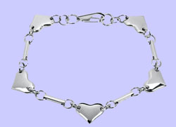 Heart Chain Bracelet Costume Jewelry
