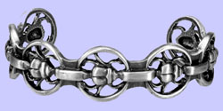 Scarab Link Bracelet Costume Jewelry