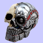 Cyborg Skull Money Bank