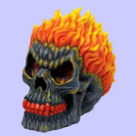 Fiery Skull Money Bank