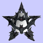 Bat Pentagram Mirrorby Anne Stokes