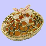 Flower Bee Jeweled Box