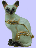 Siamese Cat Jeweled Box
