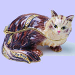 Cat Jeweled Box