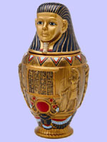 Ceramic Canopic Jar Imsety